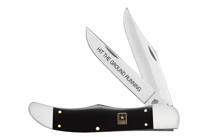 Case U.S. Army Folding Knife with Black Synthetic Handle - view 3